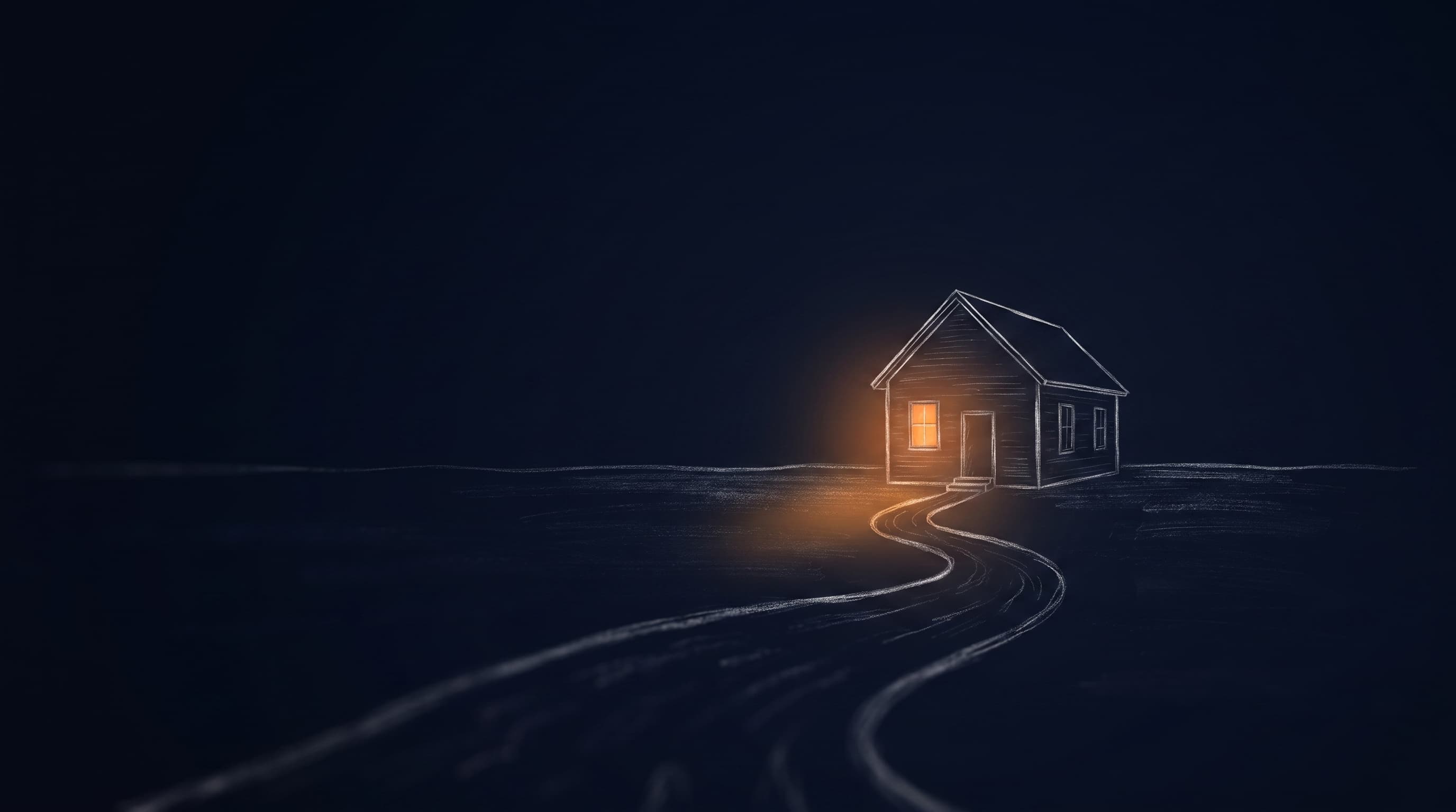 Une petite école isolée, une seule fenêtre éclairée, aucune antenne à l'horizon
